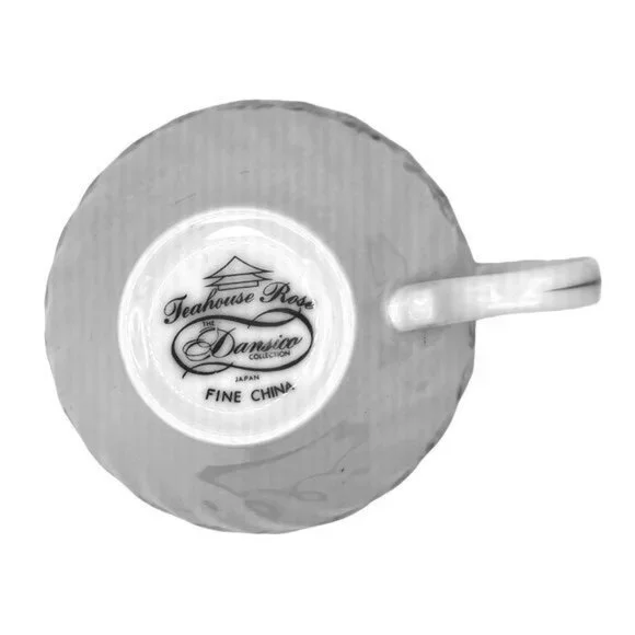 Broken China Cabochon Bracelet Crafted Silver Blend Metalwork, Freshwater Pearls - Picture 10 of 13